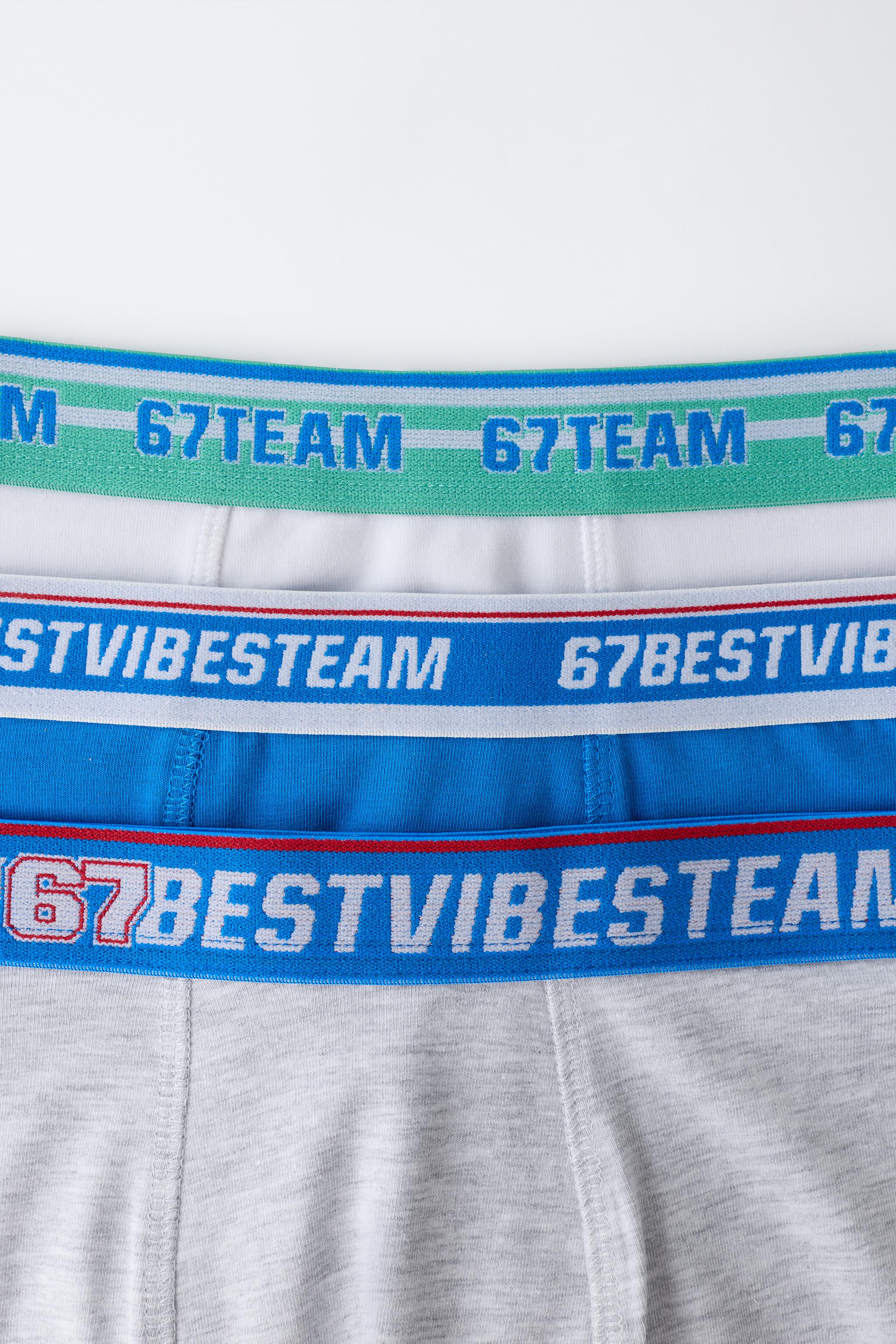 AGES 6-14 / THREE-PACK OF TEXT BOXERS